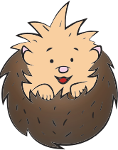 Hugo the Hedgehog, the Hedgehog Kids mascot